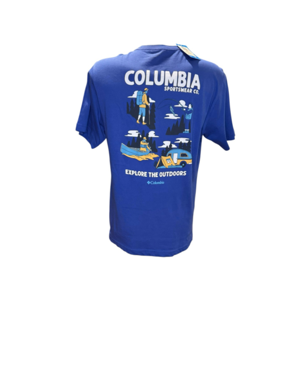 Men's Columbia Graphic Short Sleeve Tee, Blue, Size M